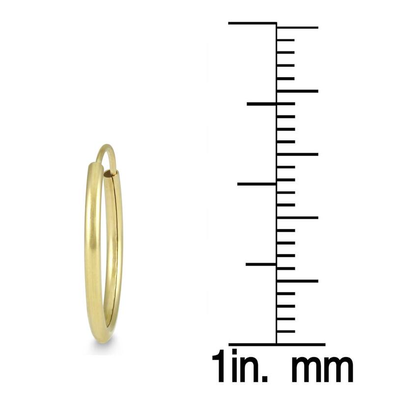 Marquee Jewels 14k Yellow Gold 18-millimeter Hoop Earrings