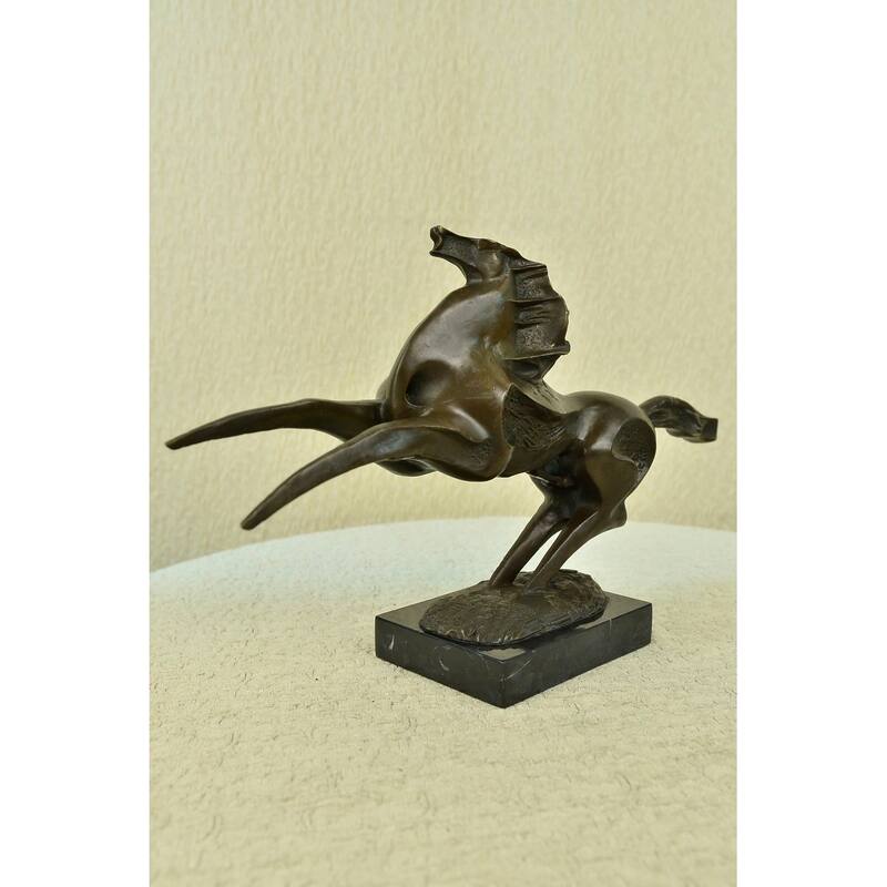 Large Abstract Modern Art Horse Gallops Bronze Sculpture Statue Figurine Figure