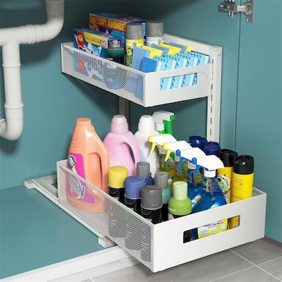 Under Sink Organizer - Adjustable Storage for Kitchen