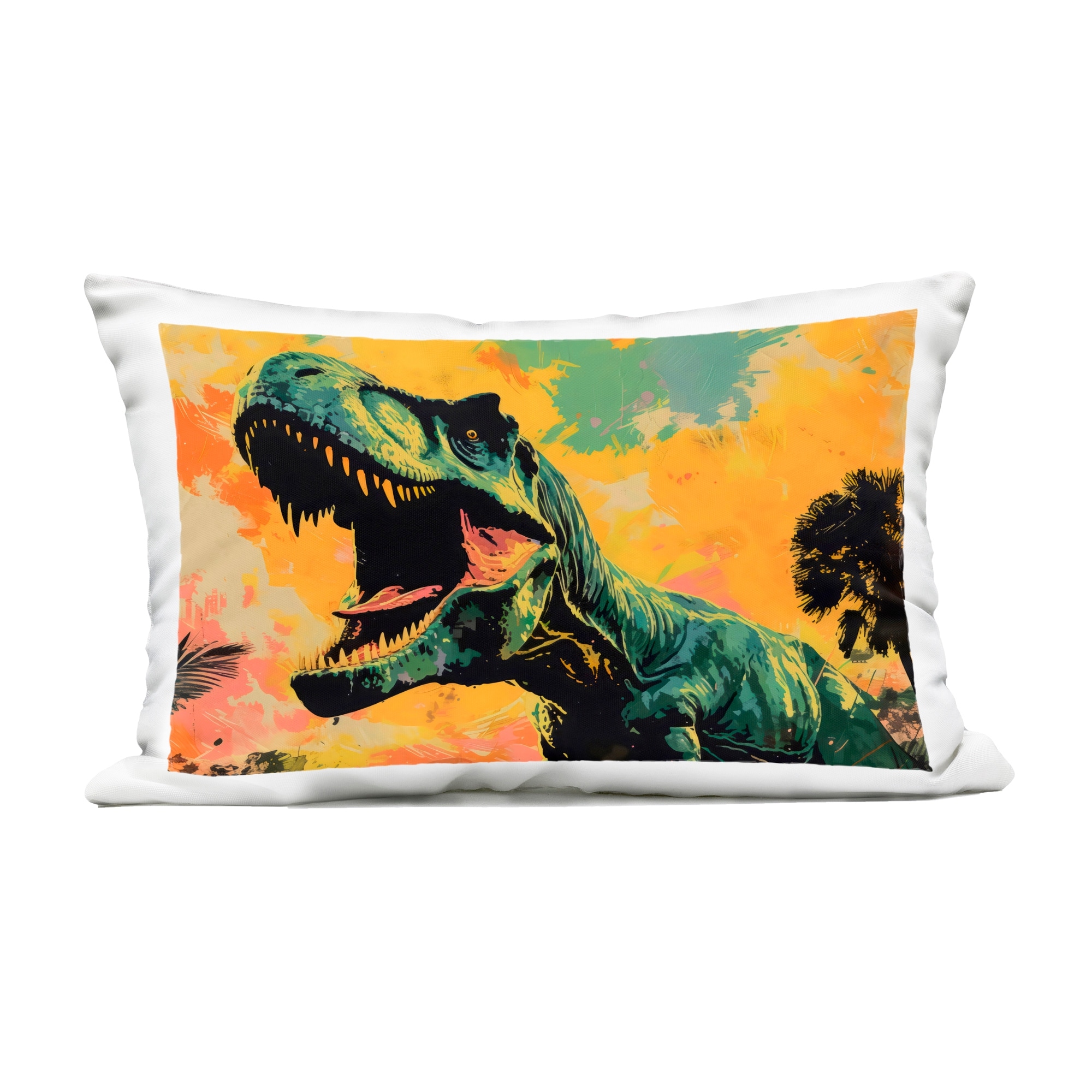 Stupell Roaring Dinosaur At Sunset Outdoor Throw Pillow Design By Creative Studio