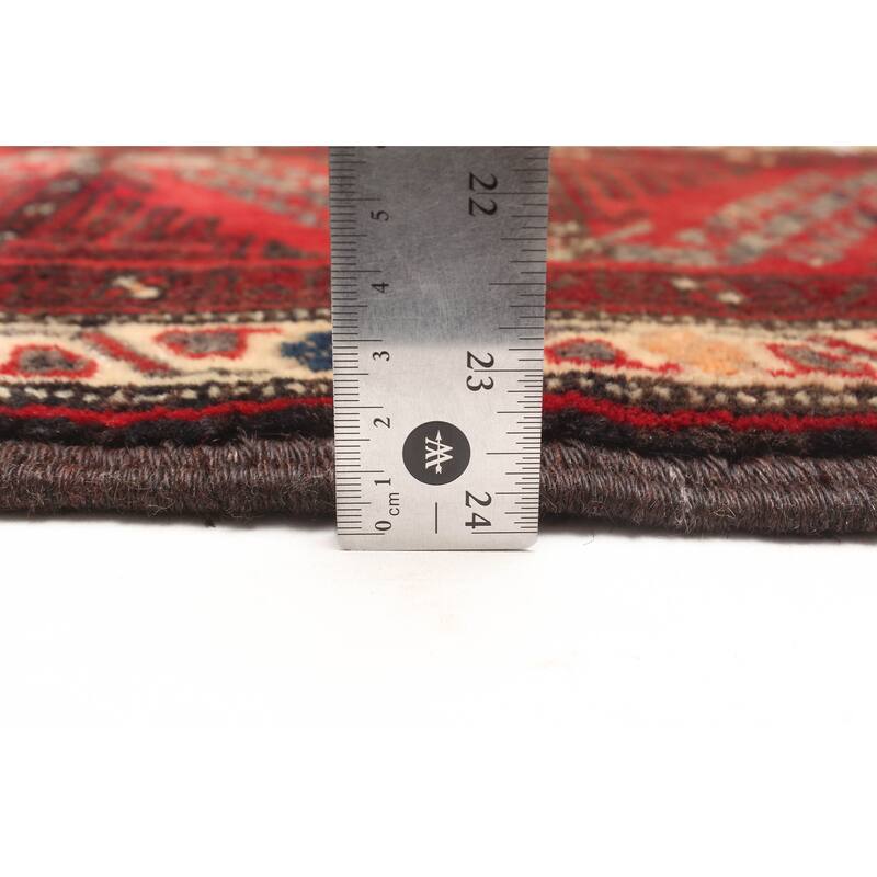 ECARPETGALLERY Hand-knotted Baluch Dark Grey Wool Rug - 3'7 x 5'5