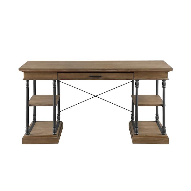 Corvus Ursula 59" 1-Drawer Wooden Computer Writing Desk