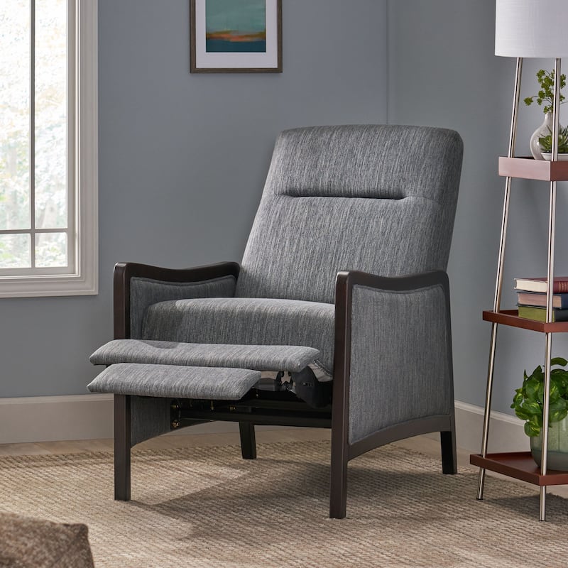 Veatch Contemporary Upholstered Pushback Recliner by Christopher Knight Home