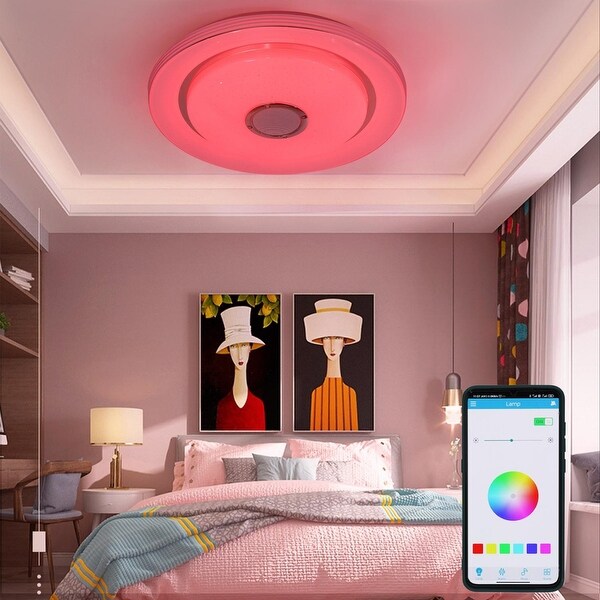 36W Music LED Ceiling Light With Bluetooth Speaker And Remote