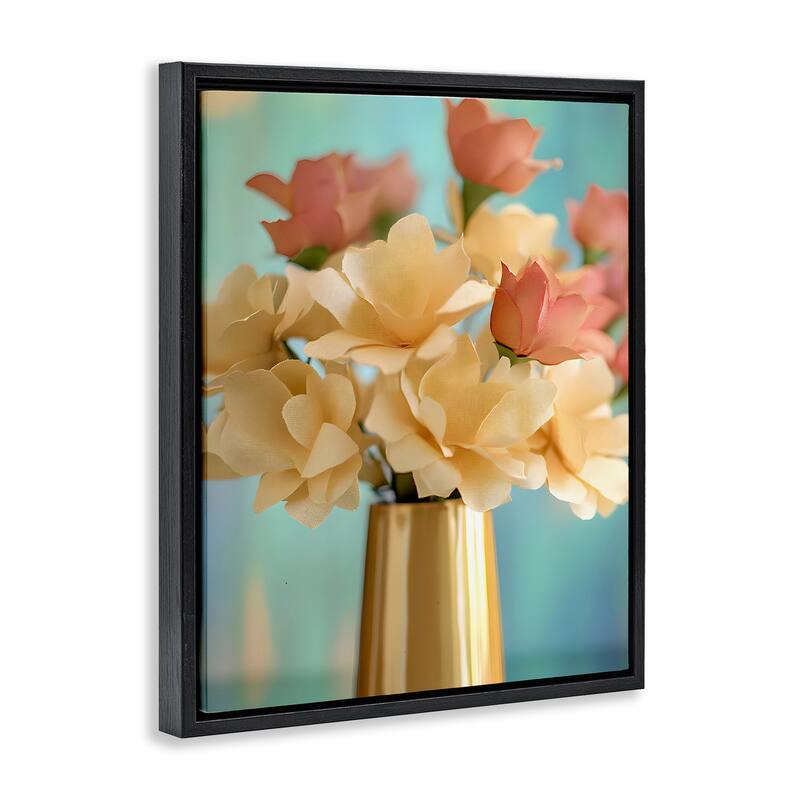 Stupell Modern Day Floral Bouquet Framed Floater Canvas Wall Art Design By Franklyn Gregory