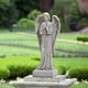 preview thumbnail 2 of 10, Light Grey Resin Praying Angel Garden Statue