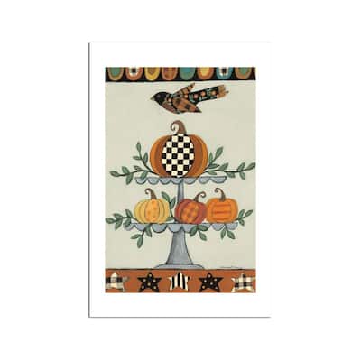 Two Tiered Patterned Pumpkins Fine Art by Bernadette Deming - Multi