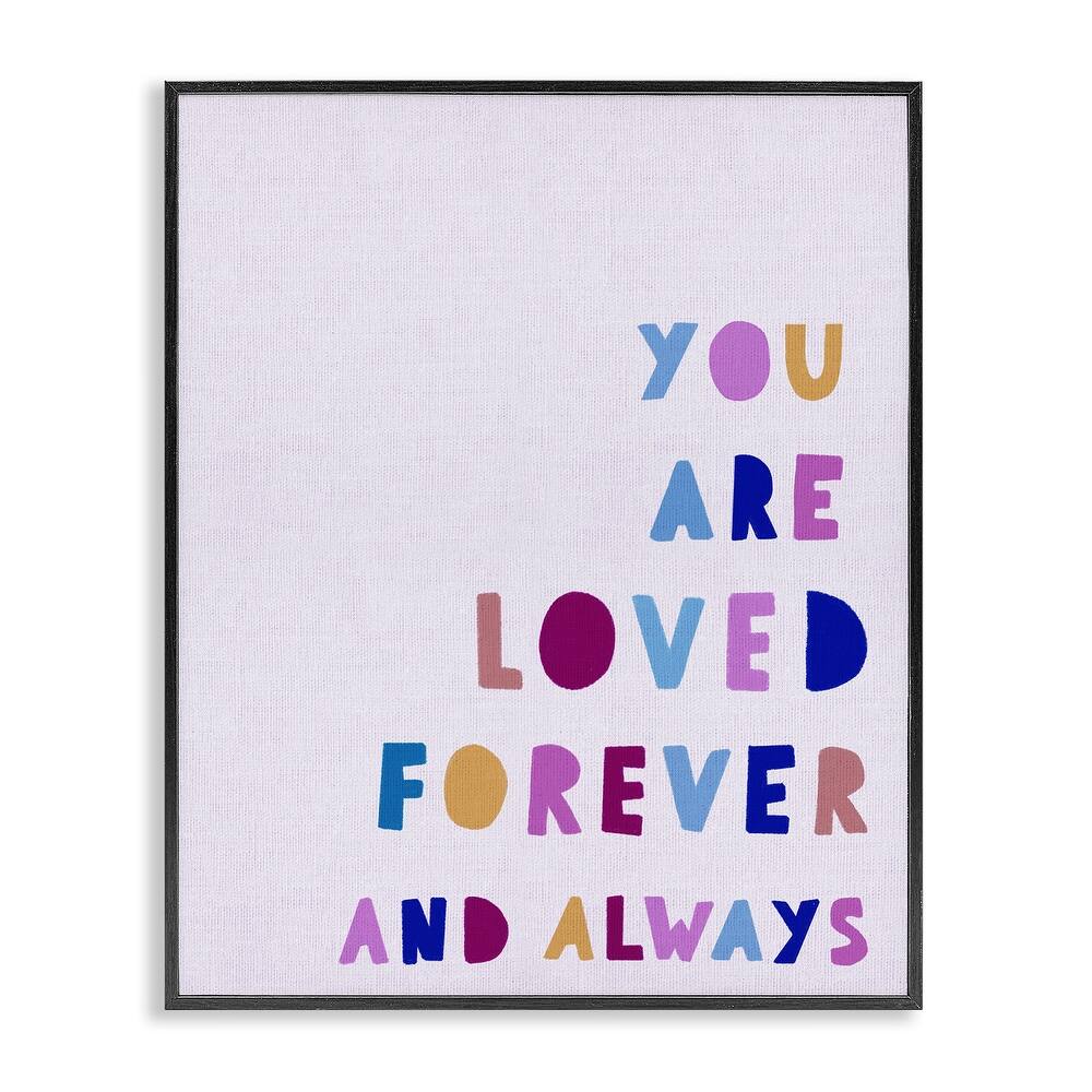 Stupell You Are Loved Forever Framed Giclee Art Design By Leah Straatsma