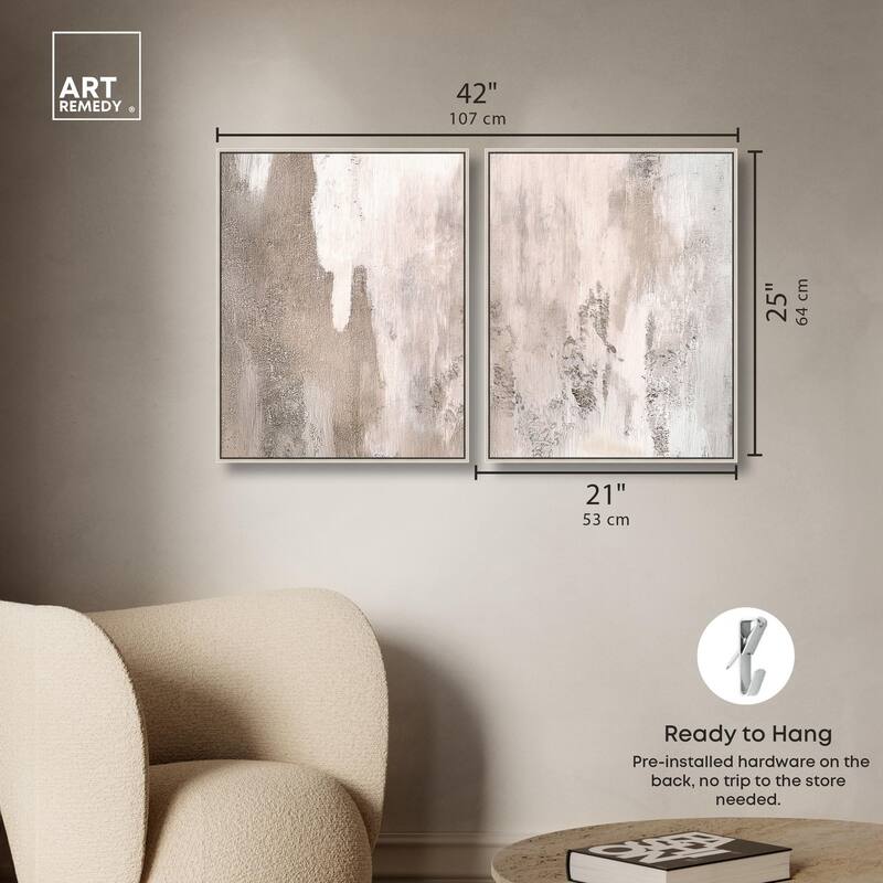 Striated Texture II Canvas Set of 2 by Art Remedy