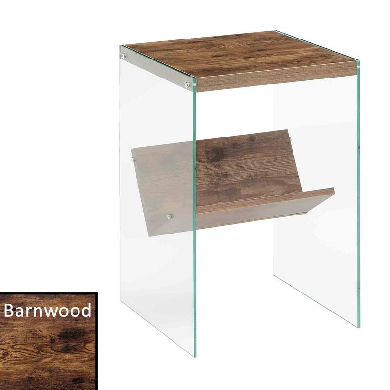 Convenience Concepts SoHo Glass End Table with Shelf