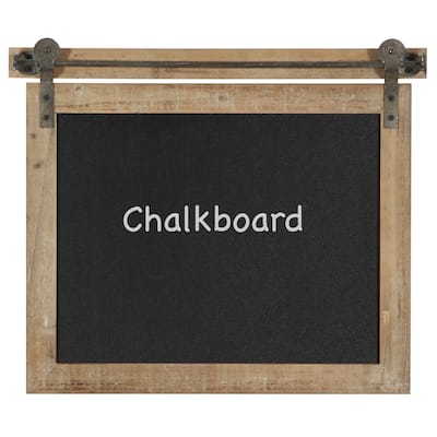 Wood Sign Home Wall Decor with Chalkboard - Brown - Roche River Decor