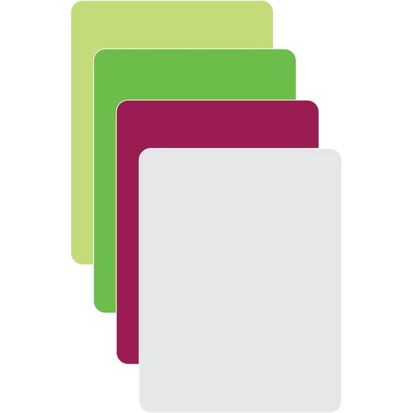 Cherry Limeade 4 Pack Thick Multicolor Plastic Cutting Board Mats Made in the USA BPA & PVC Free Plastic Mat Measures 8” x 6”.