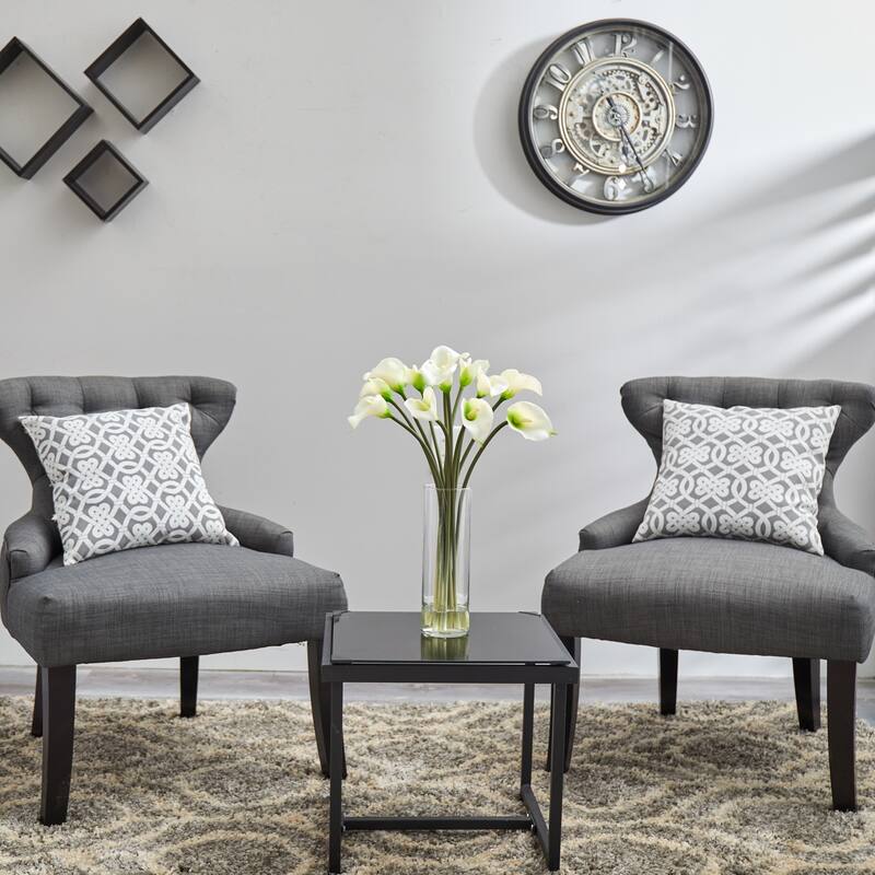 20" White Mini Calla Lily Silk Artificial Floral Arrangement