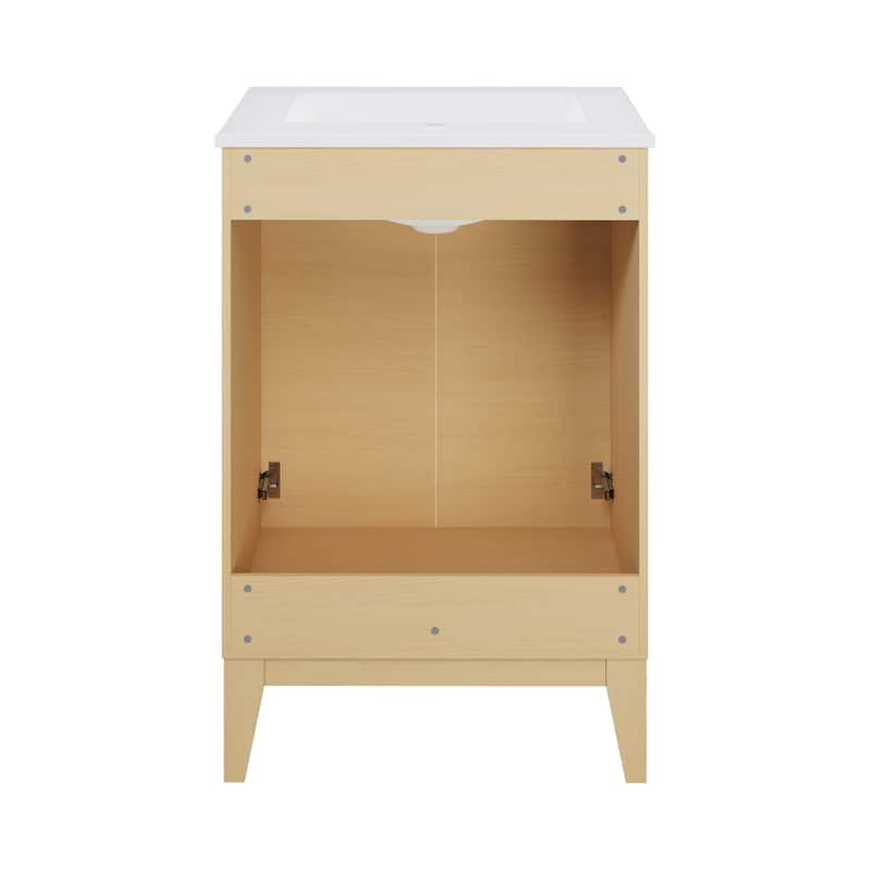 Cascade 24" Bathroom Vanity In Natural Oak