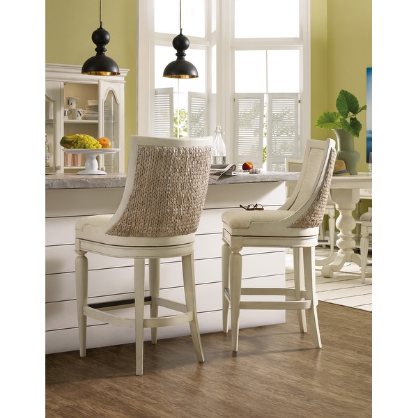 Coastal swivel bar stools with sale backs
