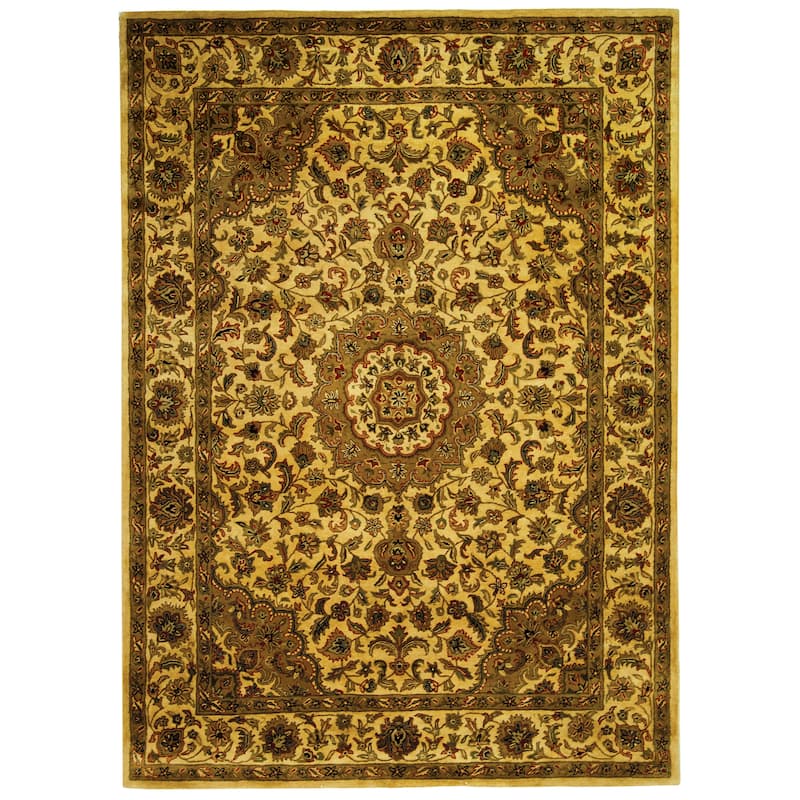 SAFAVIEH Handmade Classic Bharti Traditional Oriental Wool Rug - 8'3" x 11' - Ivory/Ivory