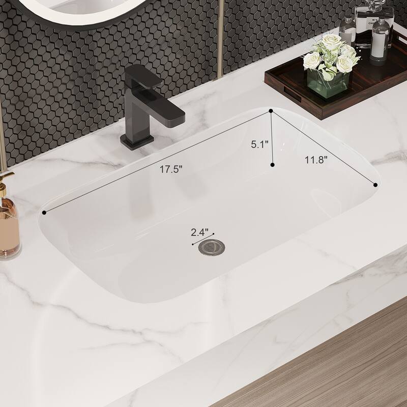 Floating Bathroom Vanity with Ceramic Sink, Rectangle Bathroom Storage Cabinet with Sintered Stone Countertop