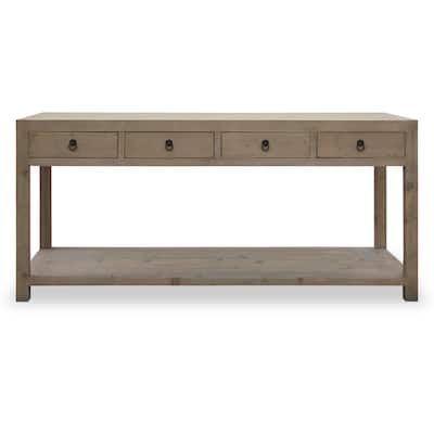 Artissance 75" Long Capri 4 Drawers Side Table Weathered Natural