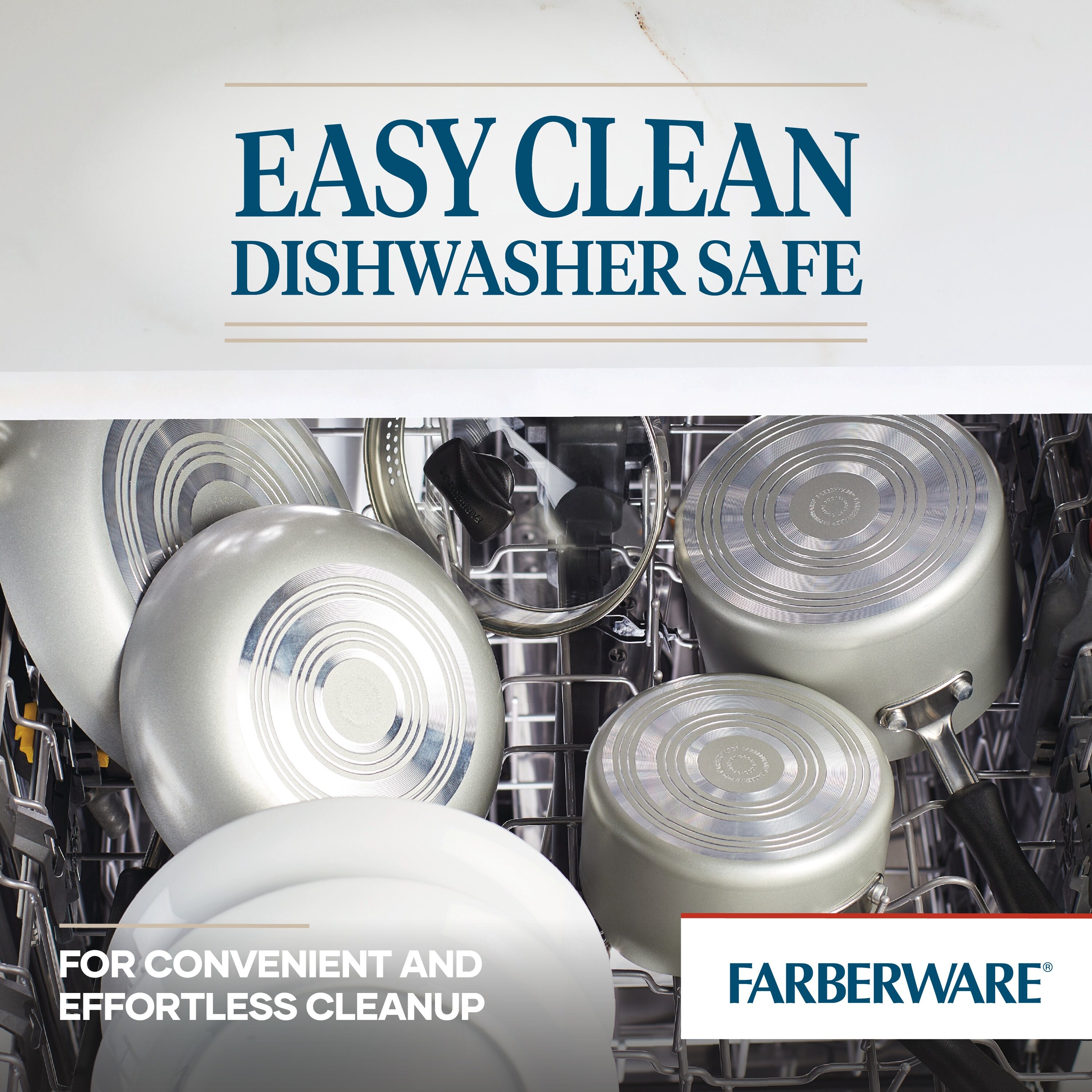 Farberware Dishwasher Safe Aluminum Nonstick Straining Saucepan