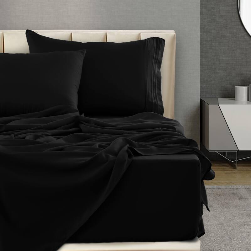 6 Piece Bed Sheet Set Deep Pocket Ultra Soft Microfiber Bedding Sheets