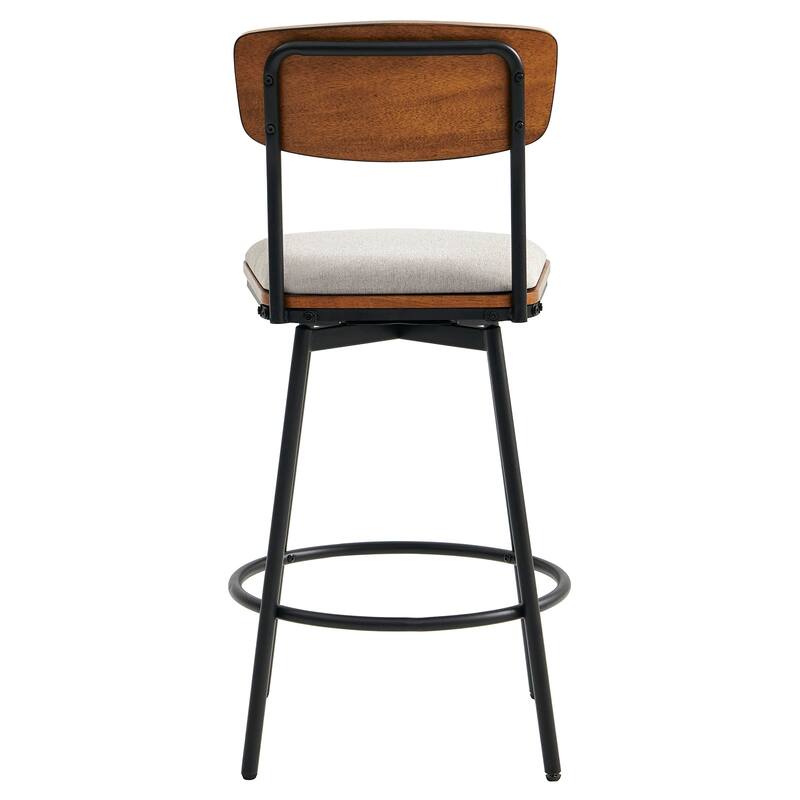 Spruce & Spring Claire Swivel Counter Height Bar Stool Set