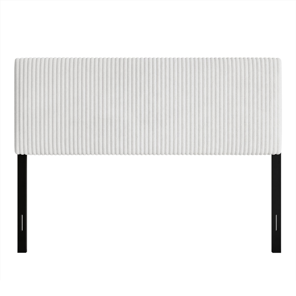 CraftPorch Corduroy Modern Upholstered Pleated Velvet Headboard