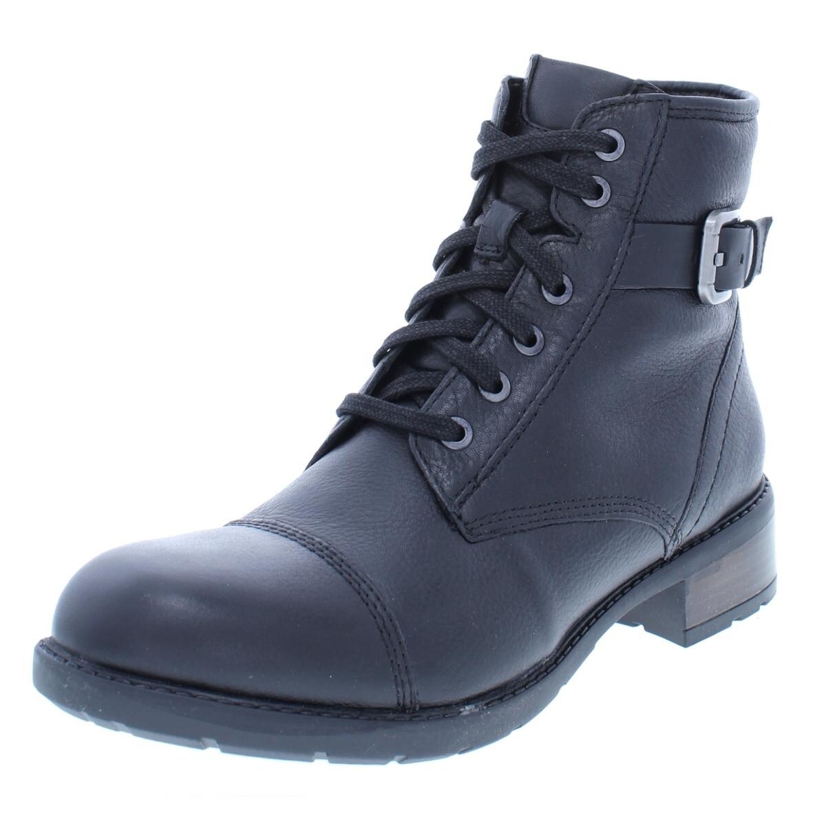clarks swansea ledge leather combat boots
