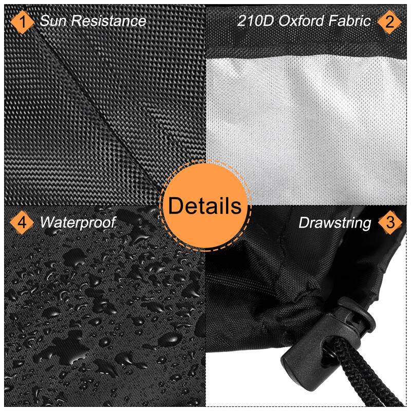 28 x 8.67 x 42 Inch Outdoor Zero Gravity Folding Chair Protection Covers, Black
