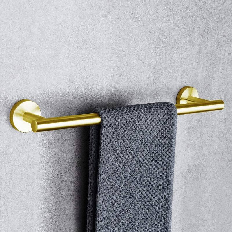 Interbath 6 Piece Stainless Steel Bathroom Towel Rack Set Wall Mount