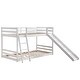 preview thumbnail 4 of 13, Elevated Cross Guard Rail With Slide Twin Pine Wooden Bed