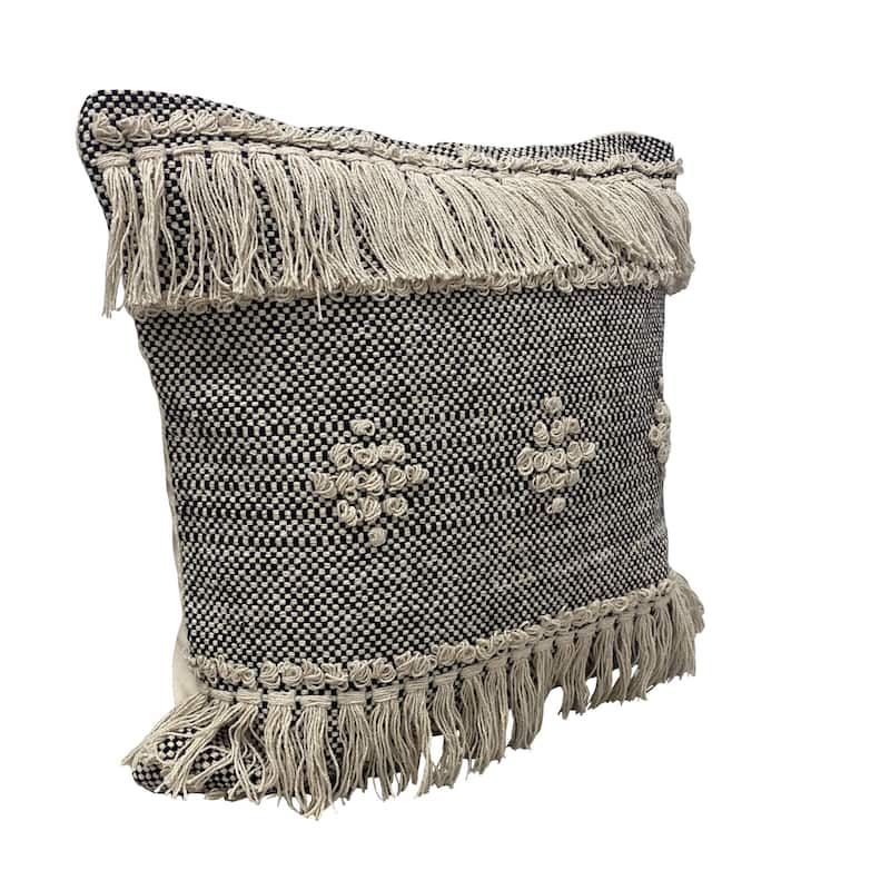 Sevita Diamond Overtufted Cotton Indoor Throw Pillow 20 inch