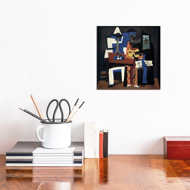 iCanvas "Three Musicians" by Pablo Picasso Canvas Print - 12x12x0.75