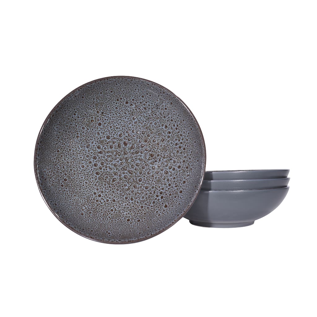 Red Vanilla Art Grey Coupe Bowls Set of 4