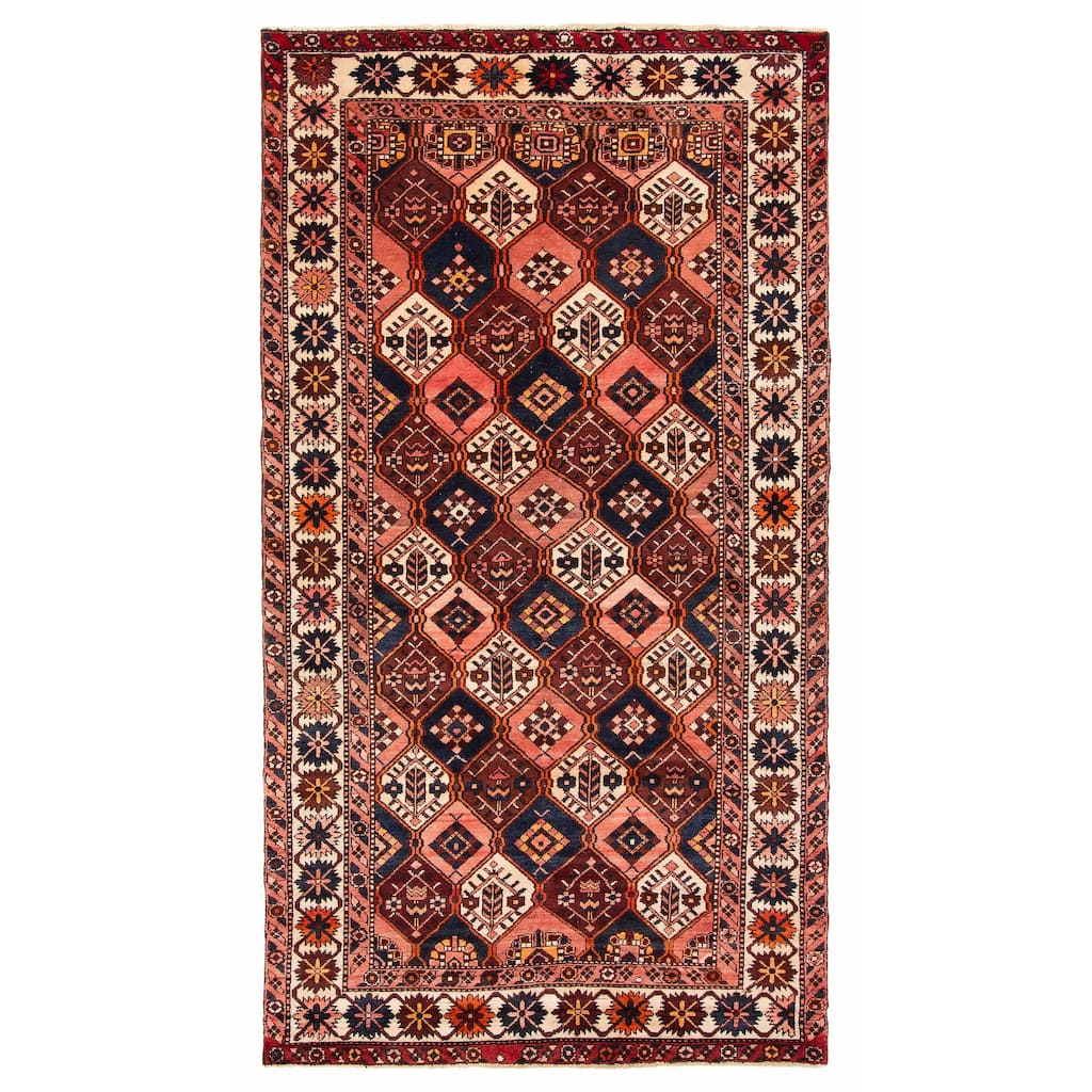 ECARPETGALLERY Hand-knotted Kayseri Vintage Dark Brown Wool Rug - 5'1 x 9'8