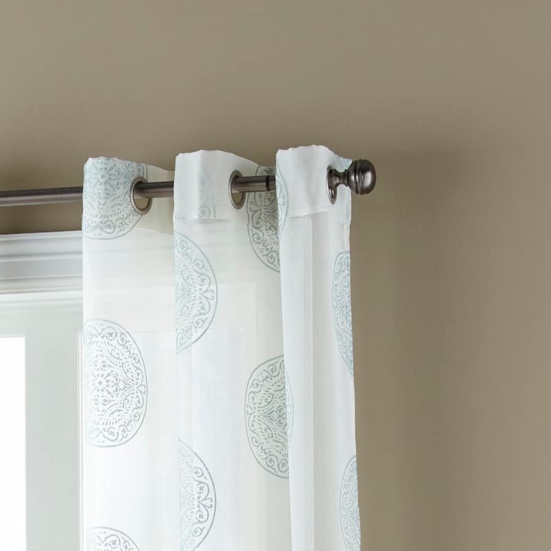 Nanshing Naomi Medallion Grommet-Top Curtain Panel Pair - 37" x 84"