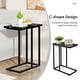 preview thumbnail 36 of 61, Javlergo Set of 2 C-Shaped Sofa Side Table, Small End Table for Living Room, Narrow Bedside/TV Tray Table