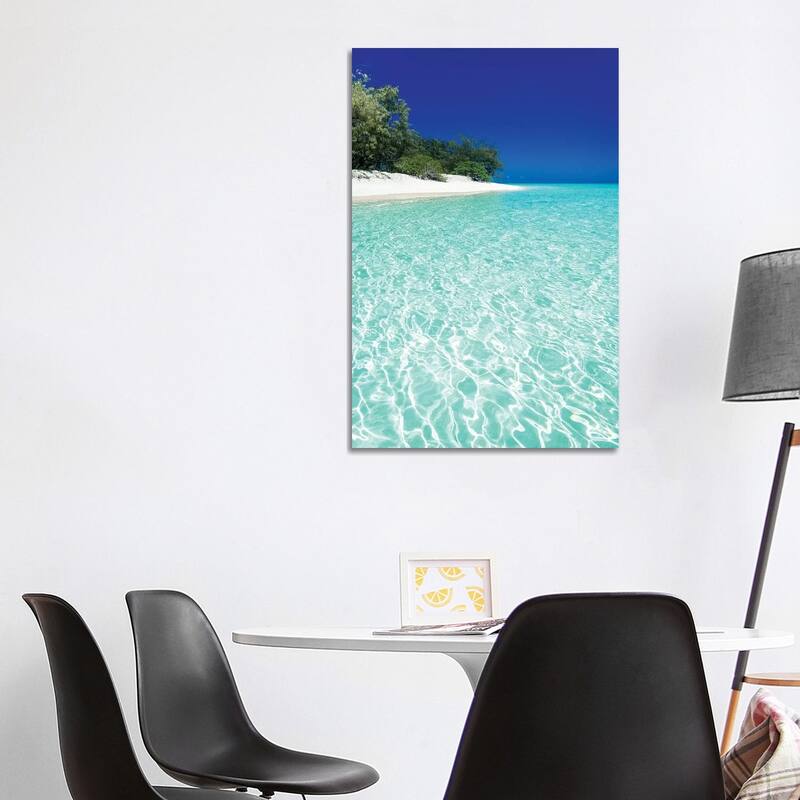 iCanvas "Tropical Island Blue Water Beach Landscape" by James Vodicka Canvas Print - 40x26x1.5
