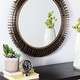 preview thumbnail 6 of 5, SAFAVIEH Storm 30-inch Brass Round Mirror - 30" W x 3.5" L x 30" H