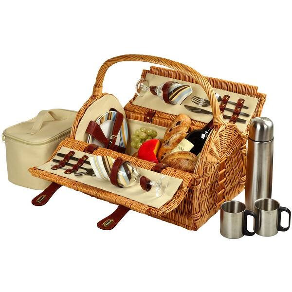Picnic at Ascot Sussex Picnic Basket for 2 w/Coffee (709C-SC) - Bed ...