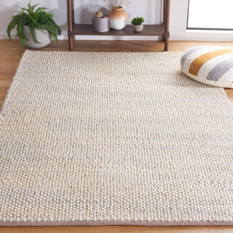 SAFAVIEH Handmade Natura Jumana Rug - 3' x 5' - Natural/Light Grey