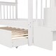 preview thumbnail 10 of 14, Twin over Twin Bunk Bed with Twin size Trundle for Bedroom, White