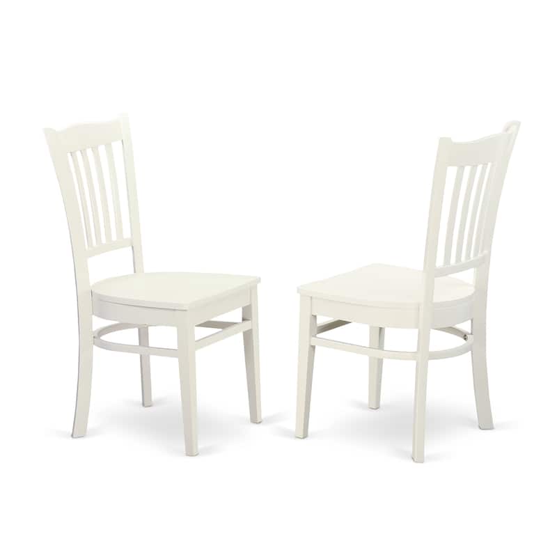 East West Furniture 5 Piece Dining Table Set- a Kitchen Table and 2 Dining Chairs with 2 Benches, 36x60 Inch, Linen White
