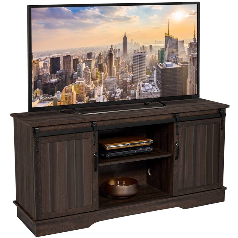 Yaheetech Industrial Classic Farmhouse TV Stand for TVs up to 65"