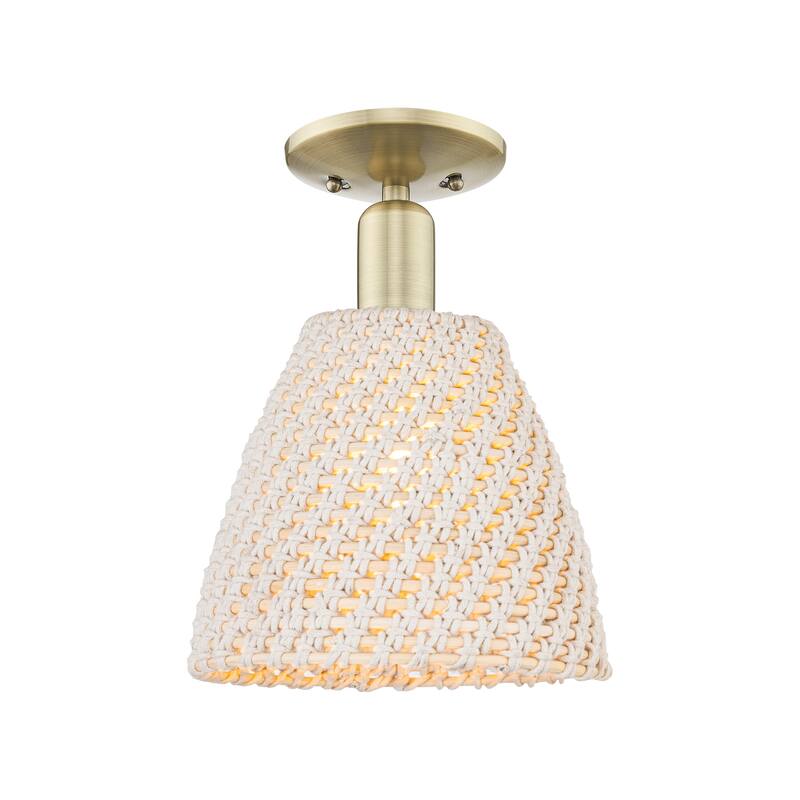 Innovations Lighting Downtown Urban - Natural Ballston Dome - 1 Light 9" Semi-Flush Mount Light