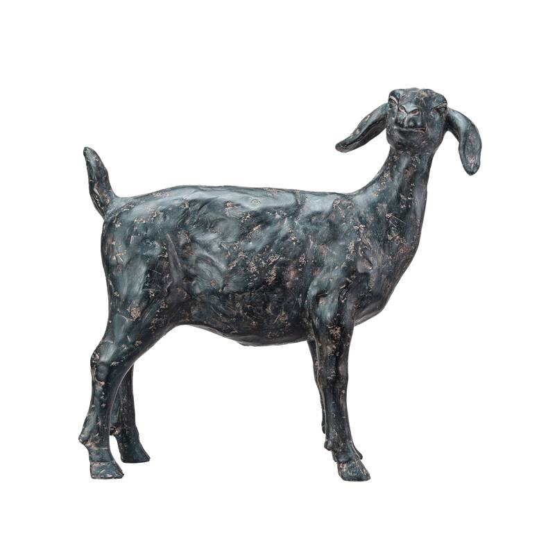 Resin Goat Accent Decor with Cast Iron Finish