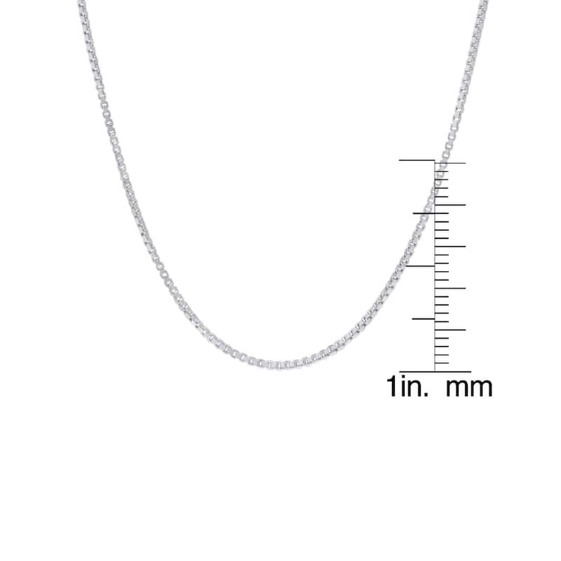 Victoria Townsend .925 Sterling Silver 1.3mm Diamond Cut BOX Necklace