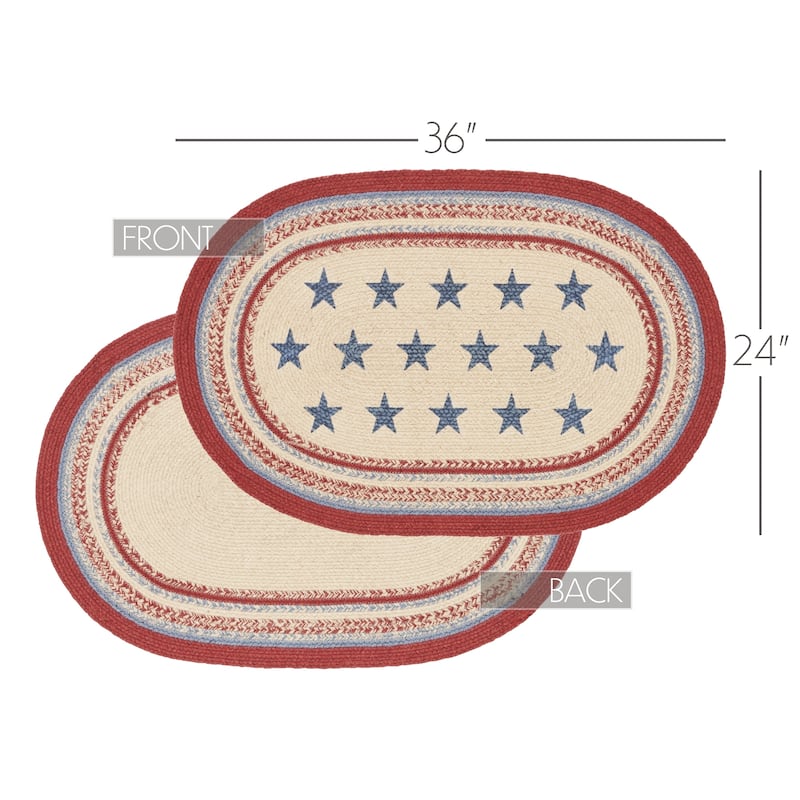 Celebration Jute Rug Oval w/ Pad 24x36 - 3'6"