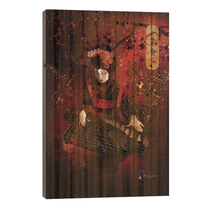 Okaeri - Welcome Home Print On Wood by Marine Loup - Multi-Color - 40x26x1.5