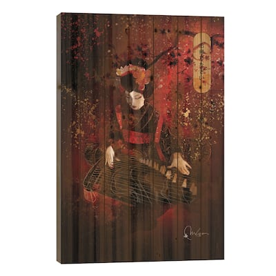 Okaeri - Welcome Home Print On Wood by Marine Loup - Multi-Color