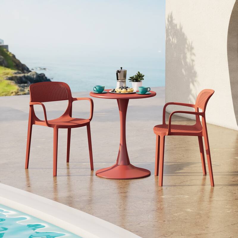Frond and Form 2-Person Outdoor Round Dining Set